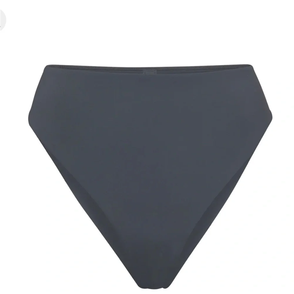 SKIMS SIGNATURE SWIM MID WAIST BOTTOM GUNMETAL SIZE L & 2X